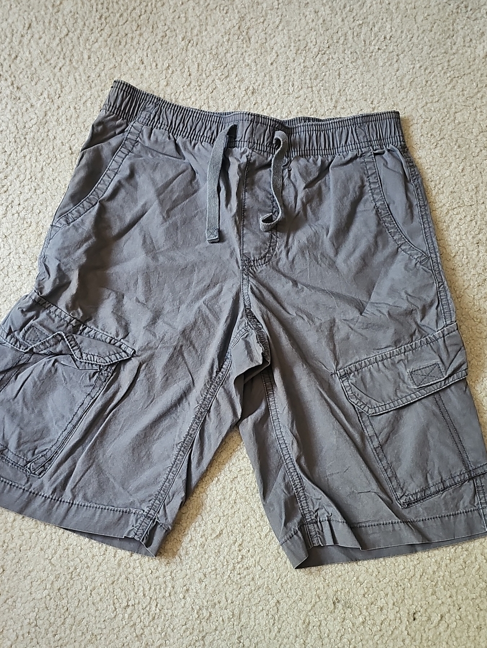 Old Navy Gray Cargo Drawstring Shorts
